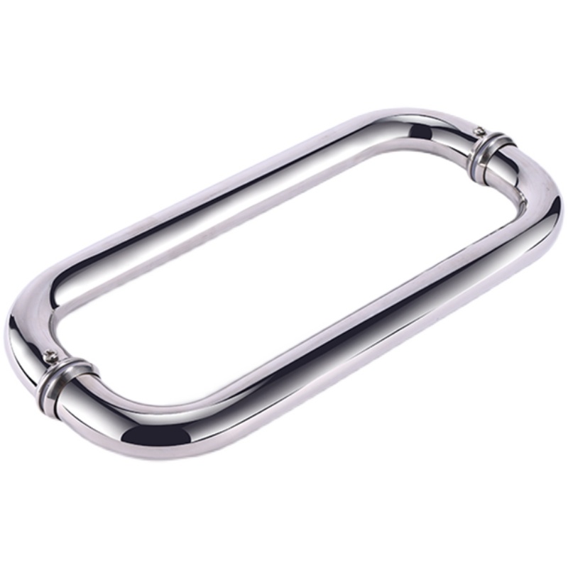 Home Bathroom Glass - 1 Pair Stainless Steel Glass Door