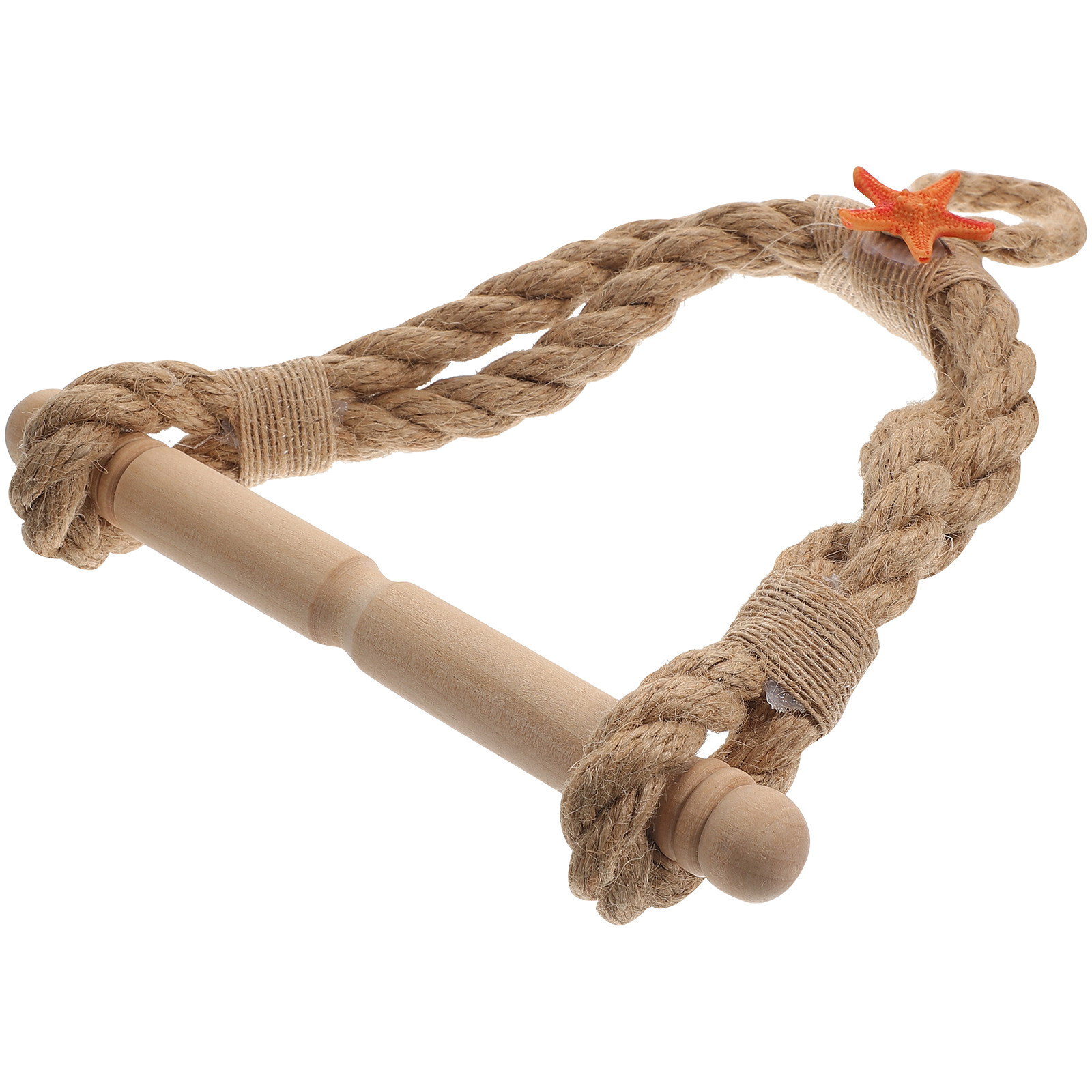 Home Bathroom Towel Dispenser - Vintage Nautical Rope Toilet Roll Holder
