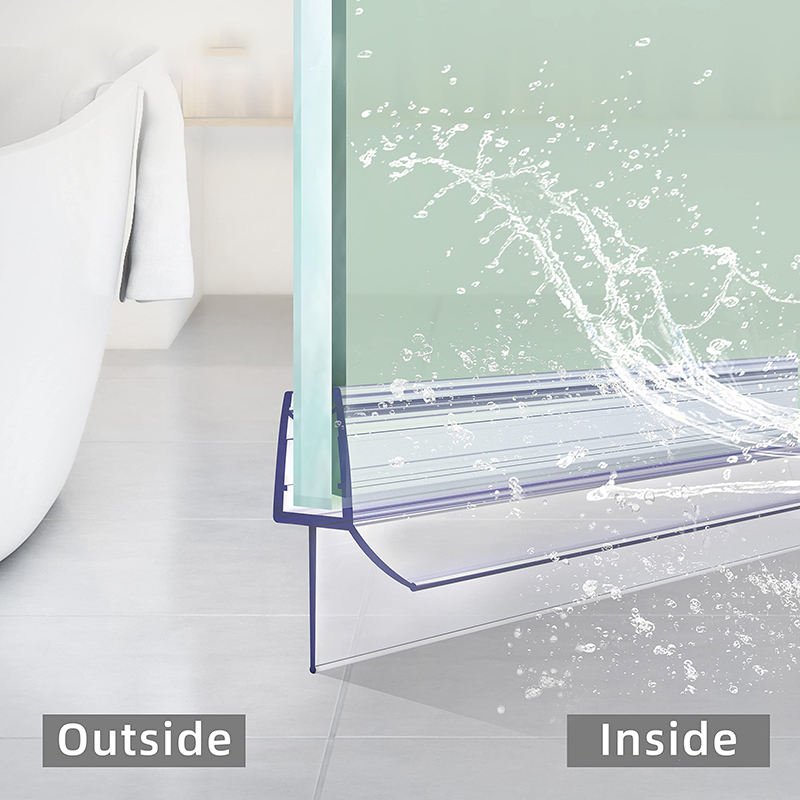 Home Bathroom Glass - Shower Door Bottom Seal 4-6mm Gaps