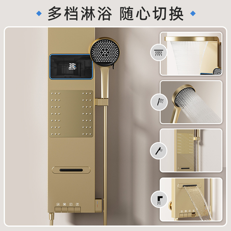 Space-Gray Smart Digital Displ - Home Bathroom Shower avaliação e preço