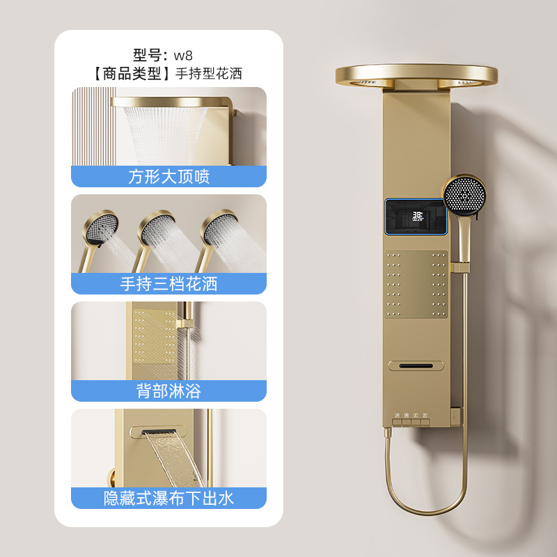 Space-Gray Smart Digital Displ - Home Bathroom Shower avaliação e preço