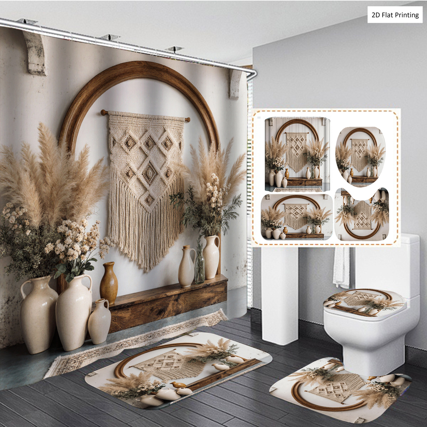 Bohemian Style Vases and Pampa - Home Bathroom Accessories avaliação e preço