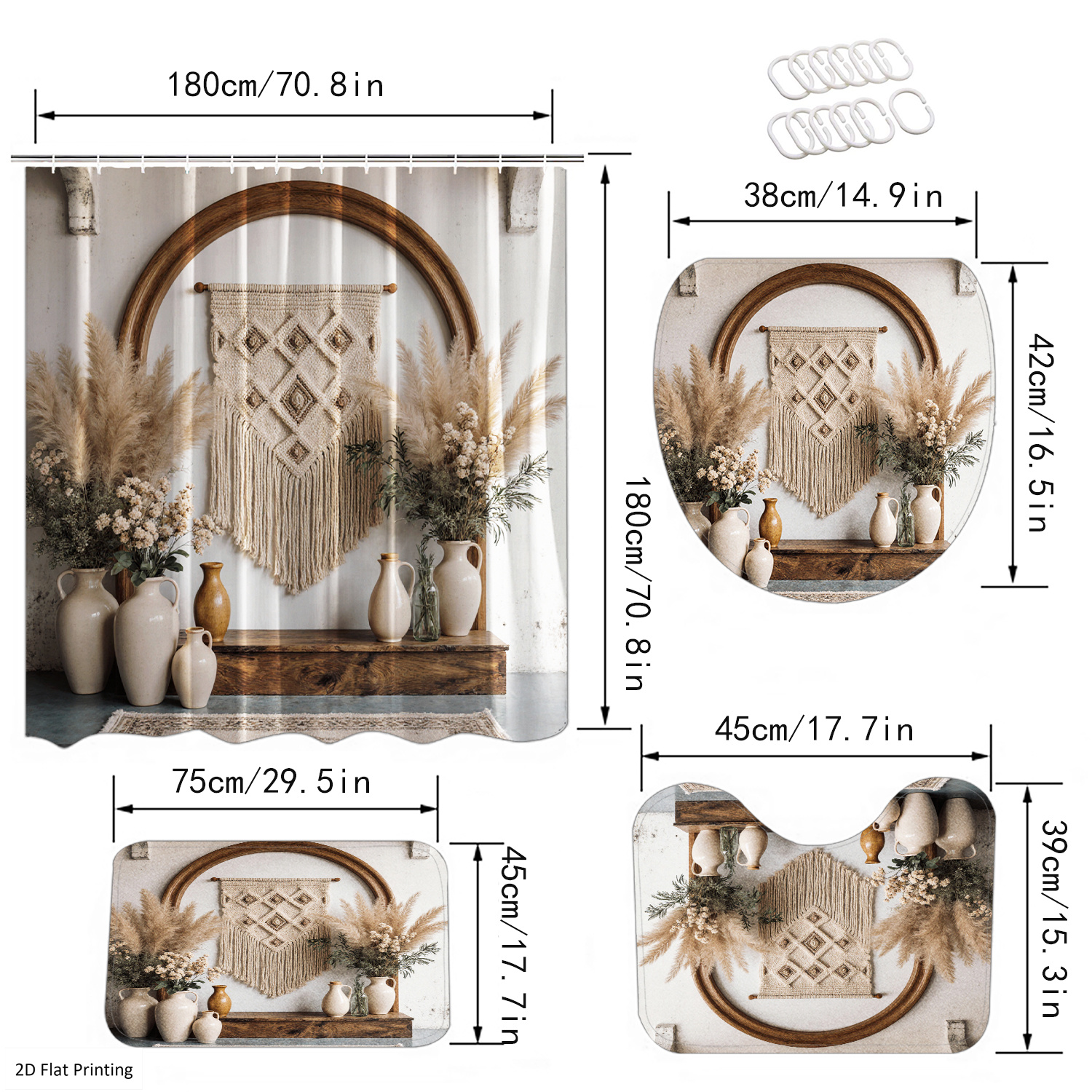 Bohemian Style Vases and Pampa - Home Bathroom Accessories avaliação e preço
