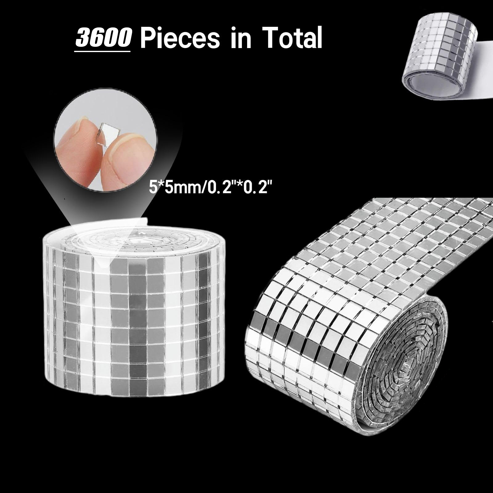 3600pcs 0.2inch Glass Mini Squ - Home Bathroom Glass avaliação e preço