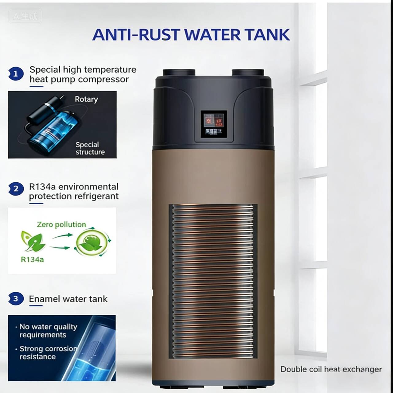 200L All-in-One Heat Pump Wate - Home Bathroom Water Heater avaliação e preço