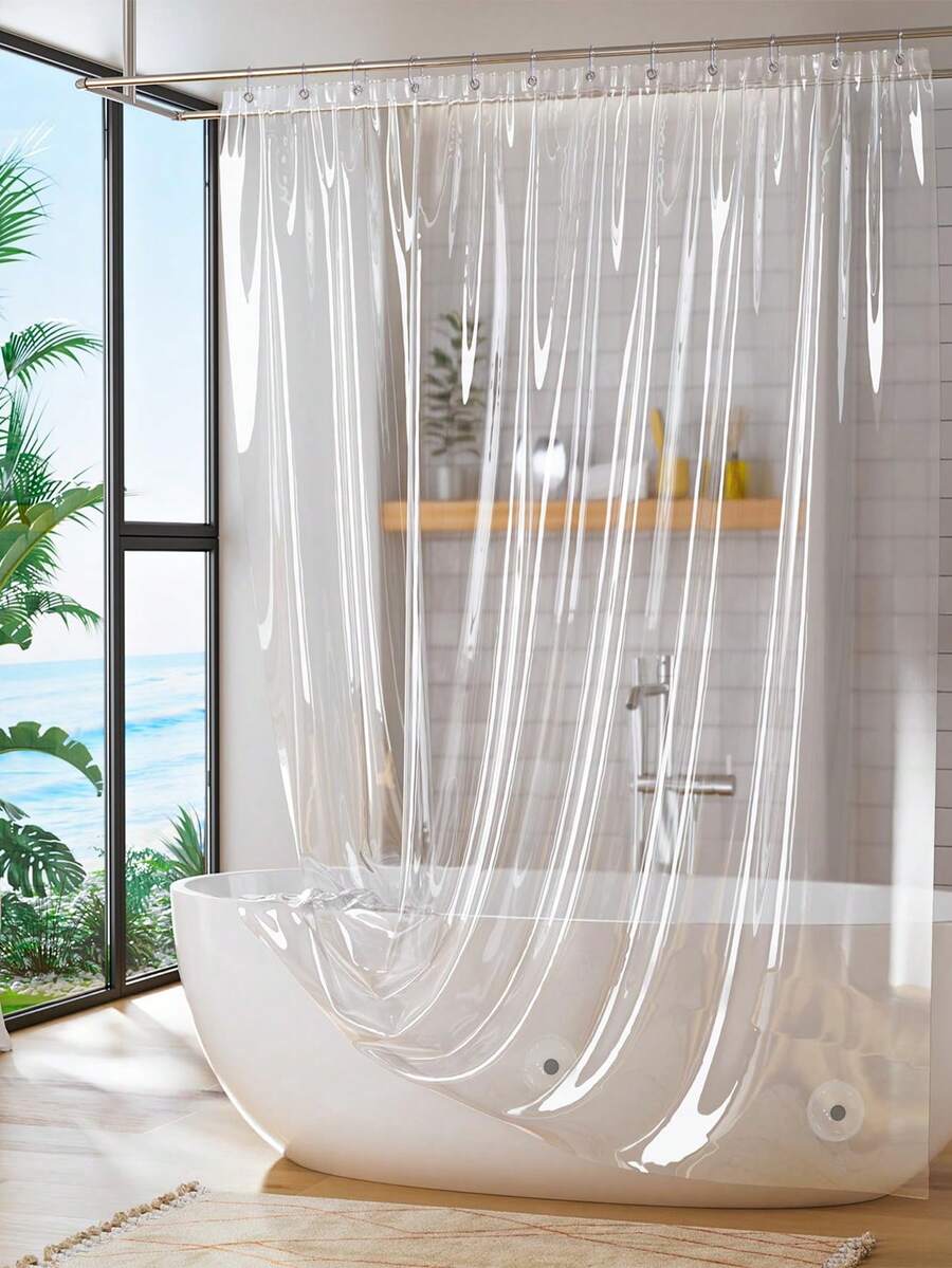1pc Full Transparent Waterproo - Home Bathroom Shower avaliação e preço