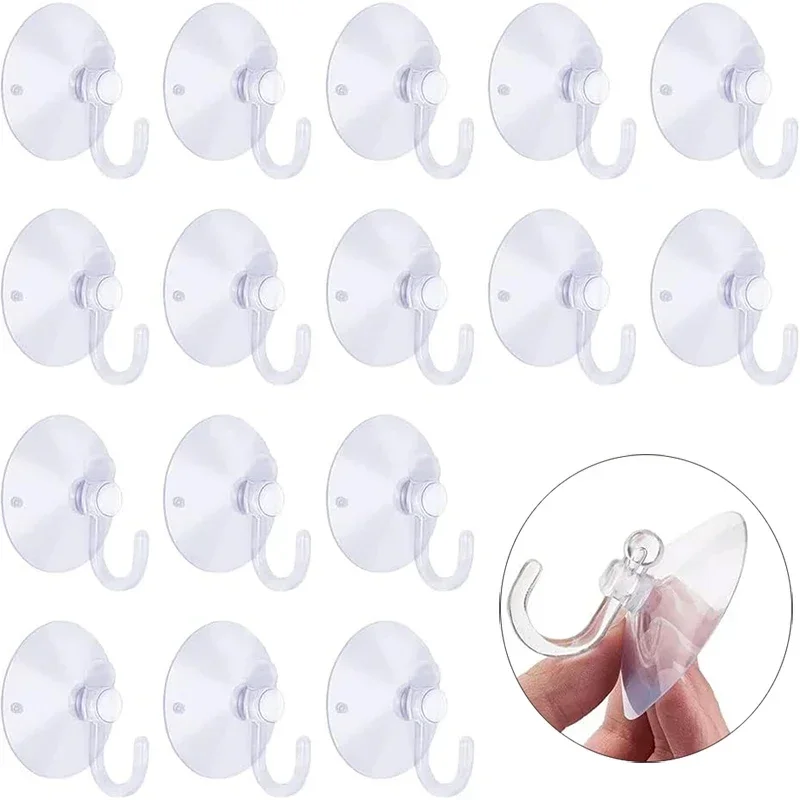 10/5Pcs Suction Cup Hooks Stro - Home Bathroom Glass avaliação e preço