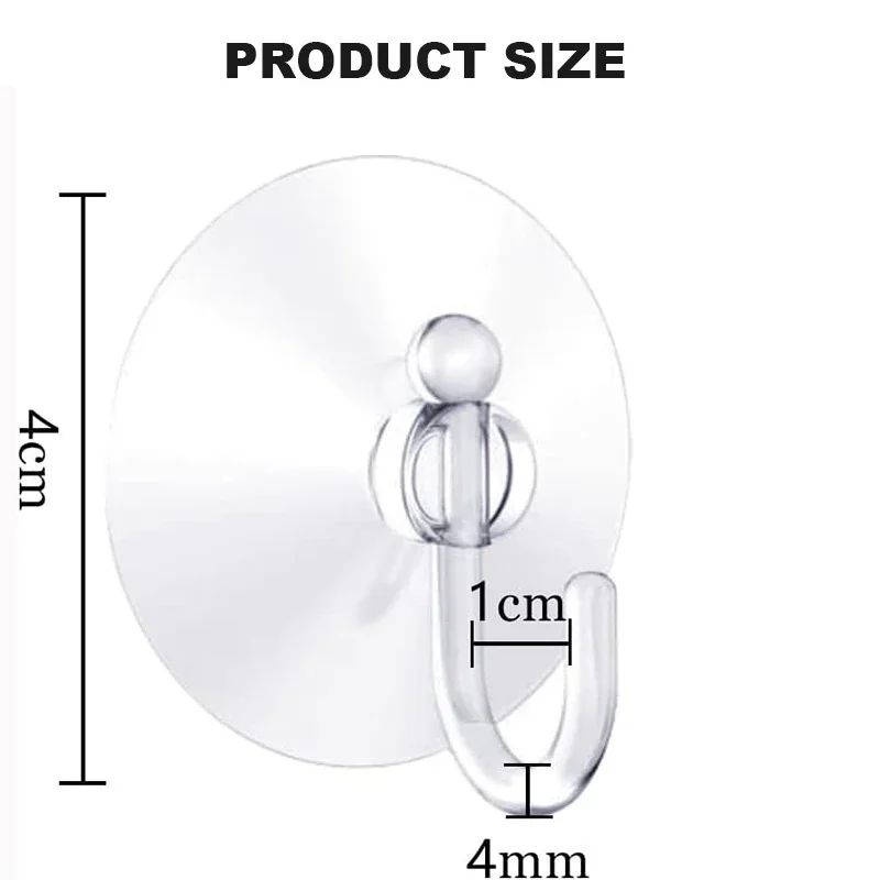 10/5Pcs Suction Cup Hooks Stro - Home Bathroom Glass avaliação e preço