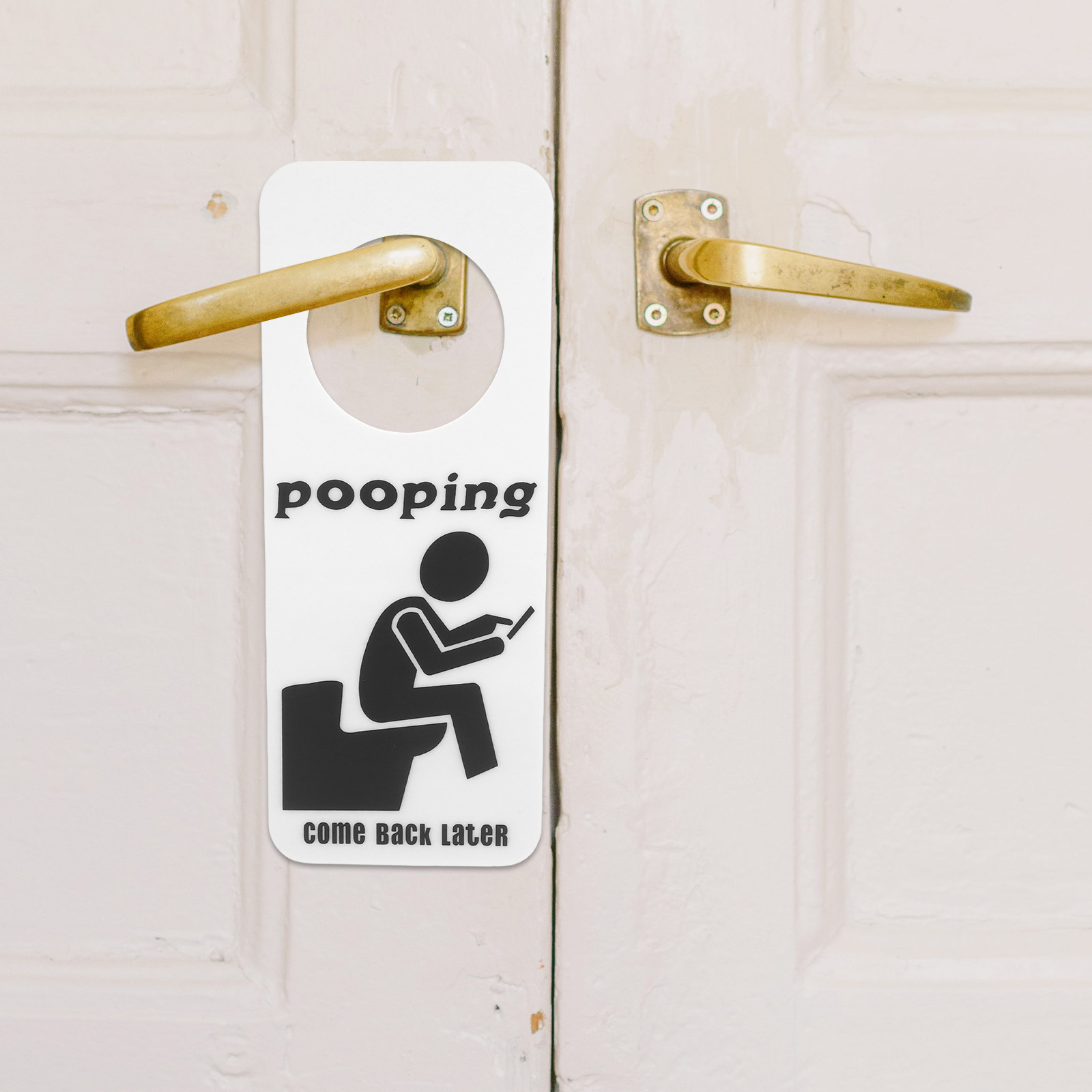 Bathroom Hanging Door Sign Fun - Home Bathroom Occupied Sign avaliação e preço
