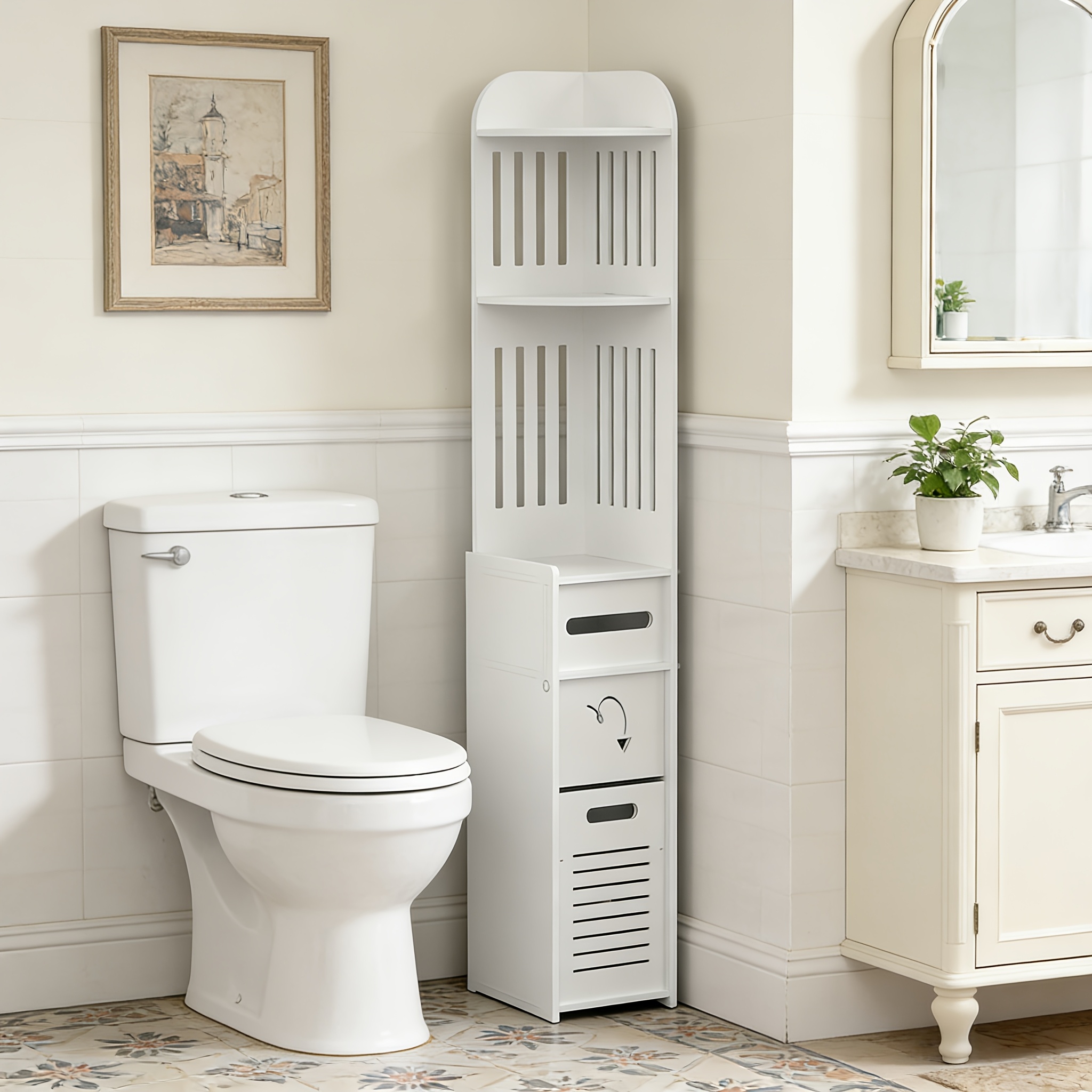 Space-Saving Bathroom Cabinet, - Home Bathroom Accessories avaliação e preço