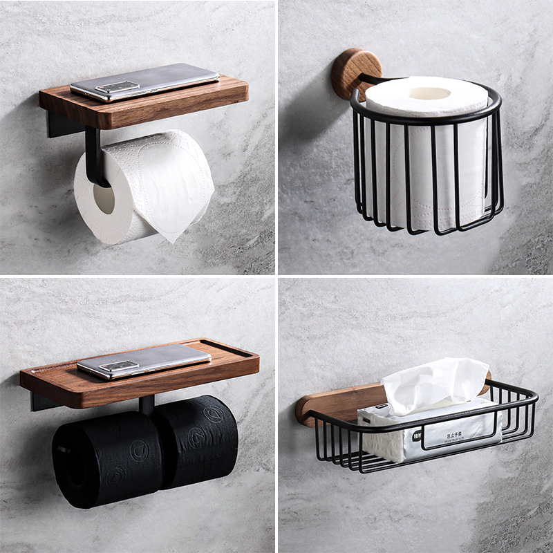 Solid Wood Tissue Holder No Dr - Home Bathroom Towel Dispenser avaliação e preço