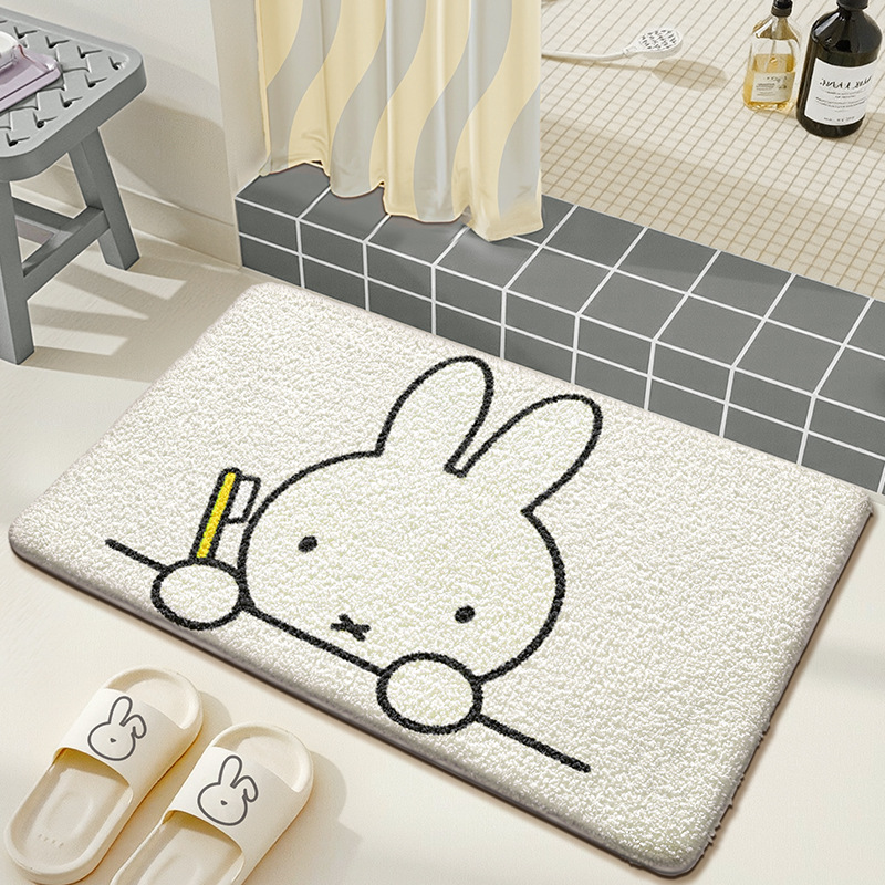Kawaii Miffy Floor Mat Cute Ca - Home Goods Bathroom Mats avaliação e preço