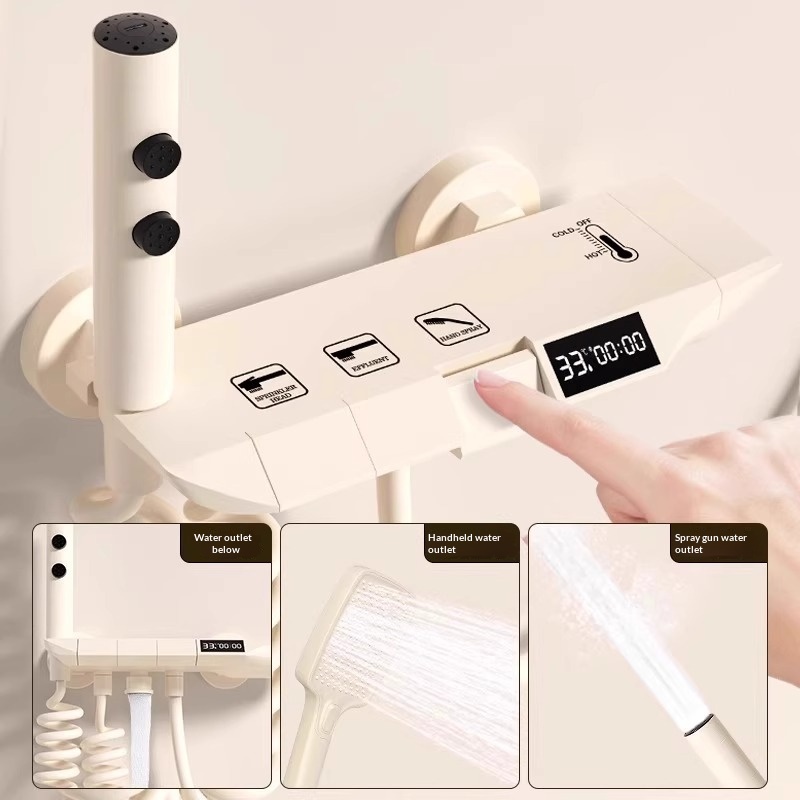 Creamy Easy Topless Shower Set - Home Bathroom Shower avaliação e preço