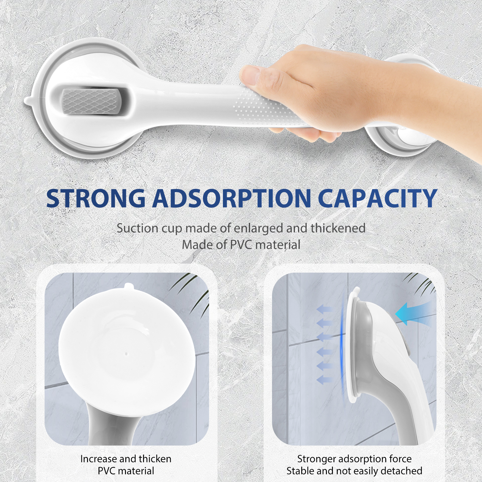 2Pcs Shower Handle Nonslip Sho - Home Bathroom Grab Bar avaliação e preço