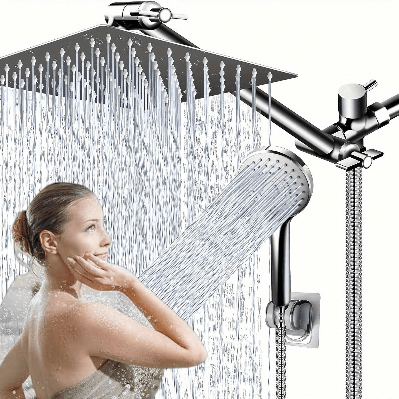 8-Inch High Pressure Rain Show - Home Bathroom Shower avaliação e preço