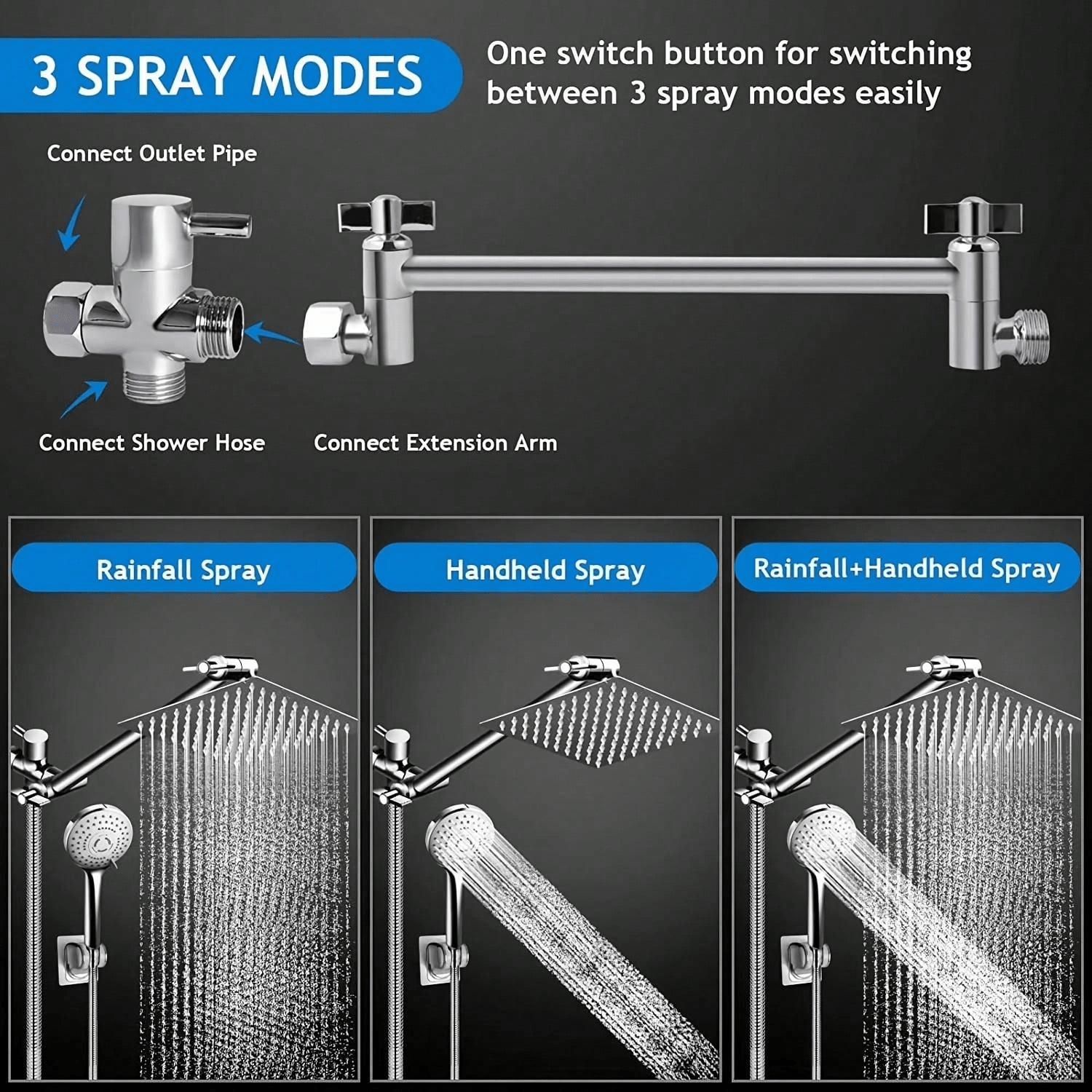 8-Inch High Pressure Rain Show - Home Bathroom Shower avaliação e preço
