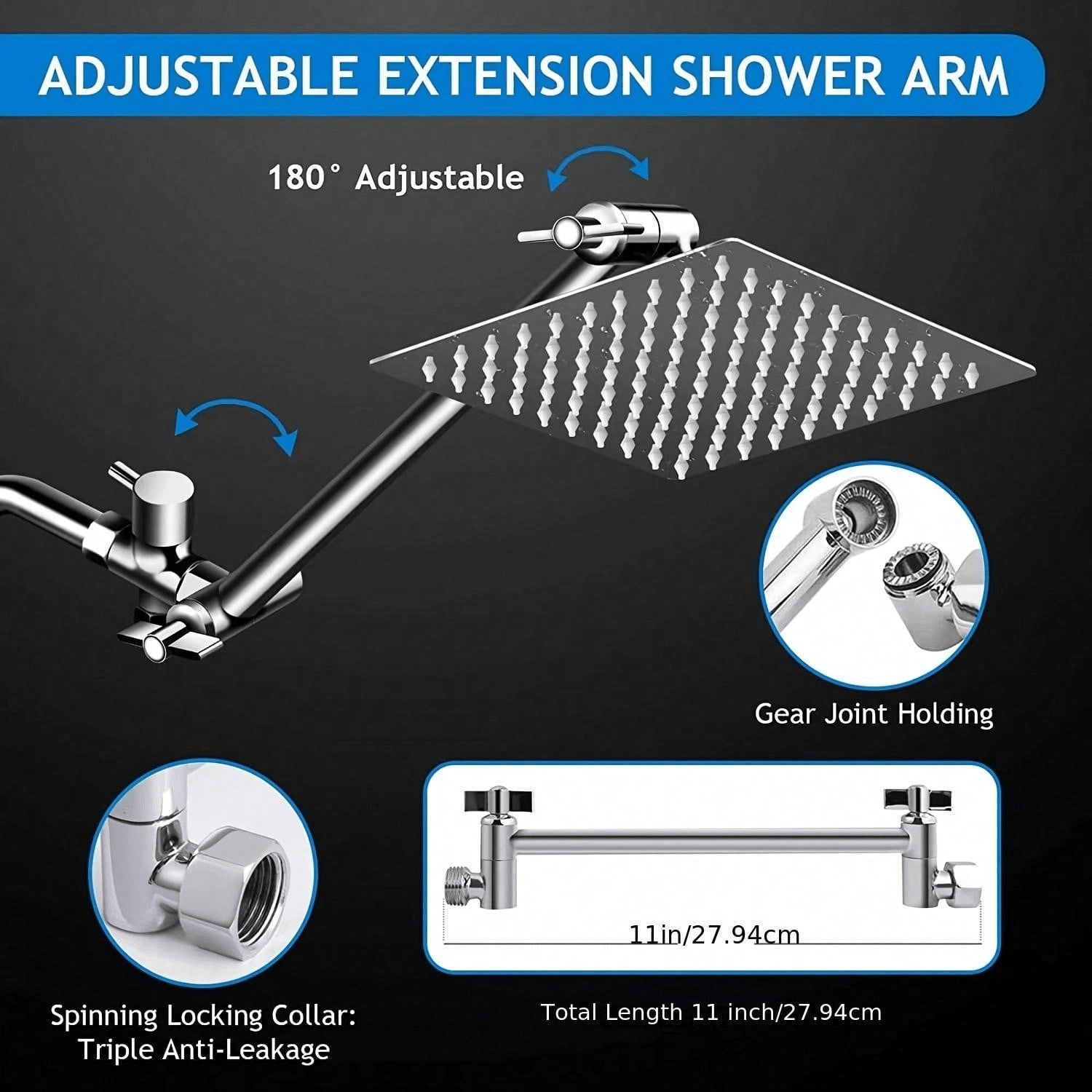 8-Inch High Pressure Rain Show - Home Bathroom Shower avaliação e preço
