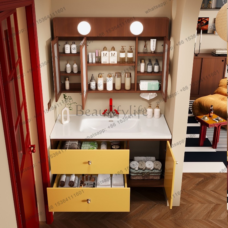 LJY Sink Wall Bathroom Cabinet - Home Bathroom Gadgets avaliação e preço