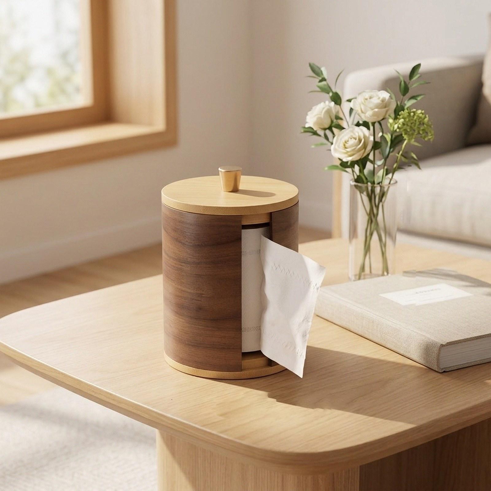 Paper Towel Holder with Walnut - Home Bathroom Towel Dispenser avaliação e preço
