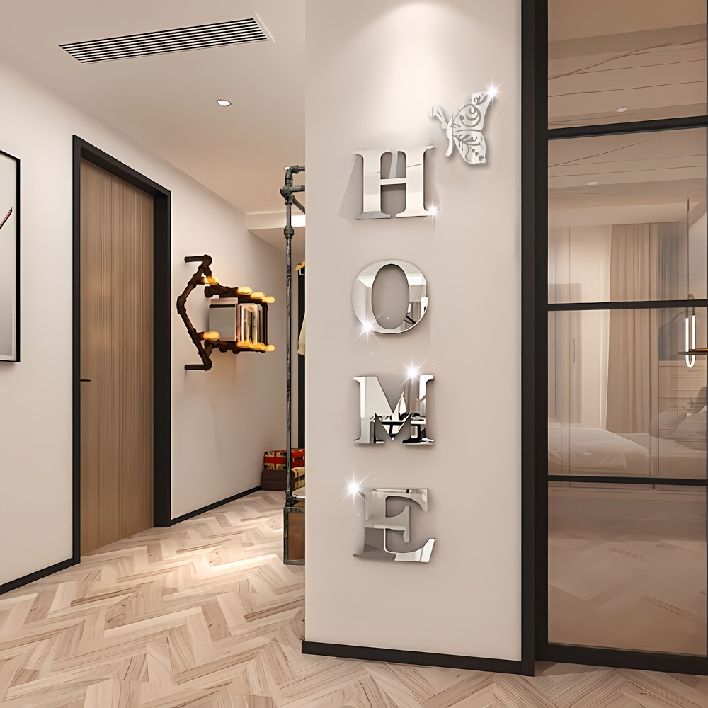 1Set 3D Mirror Wall Sticker Ne - Home Goods Bathroom Mirrors avaliação e preço