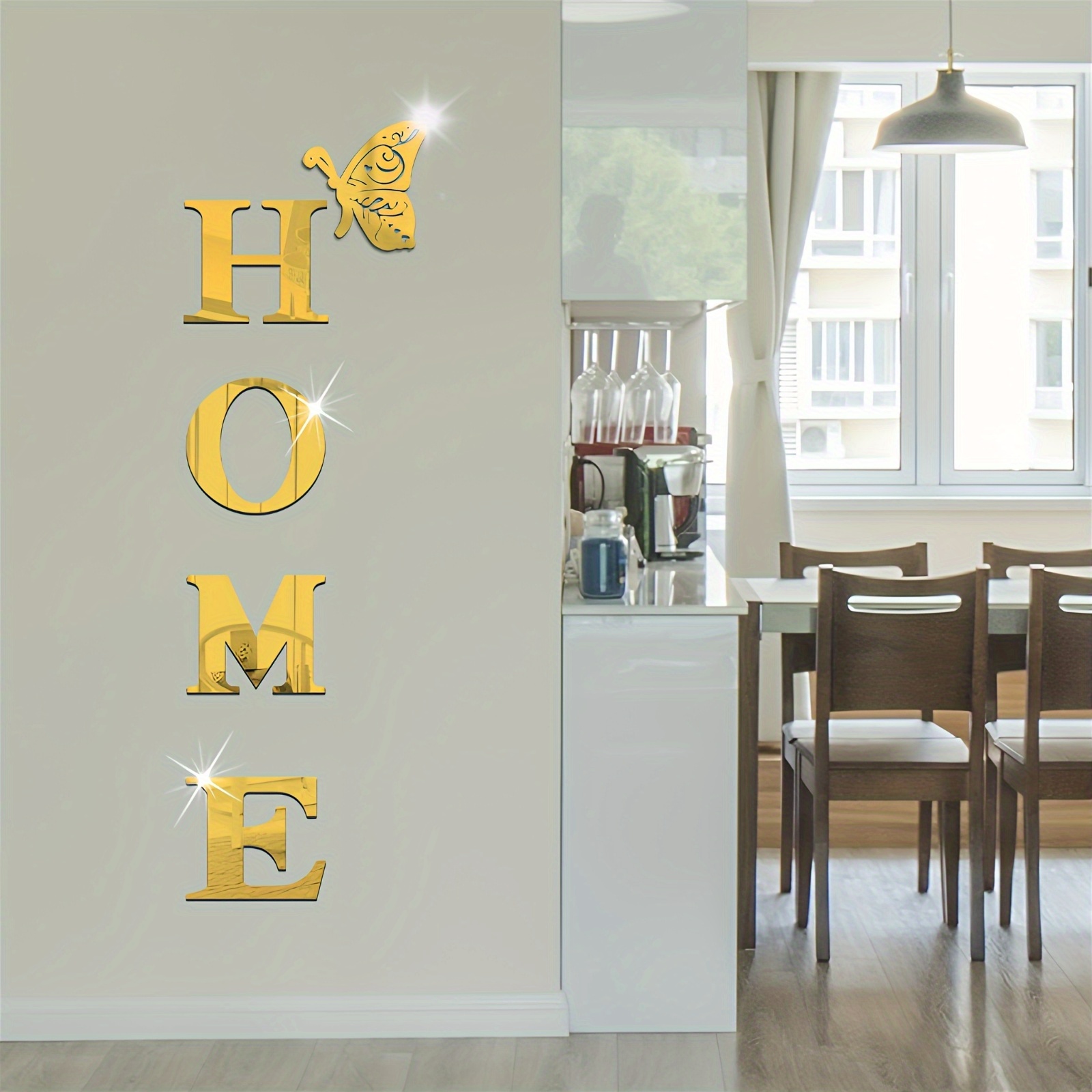 1Set 3D Mirror Wall Sticker Ne - Home Goods Bathroom Mirrors avaliação e preço