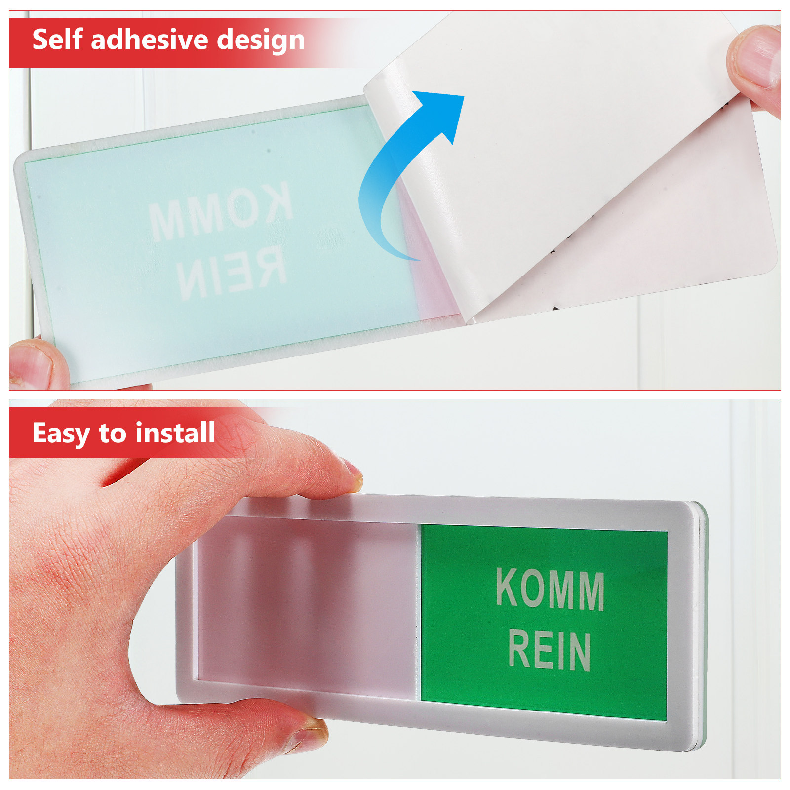 2pcs Sliding Door Sign Acrylic - Home Bathroom Occupied Sign avaliação e preço