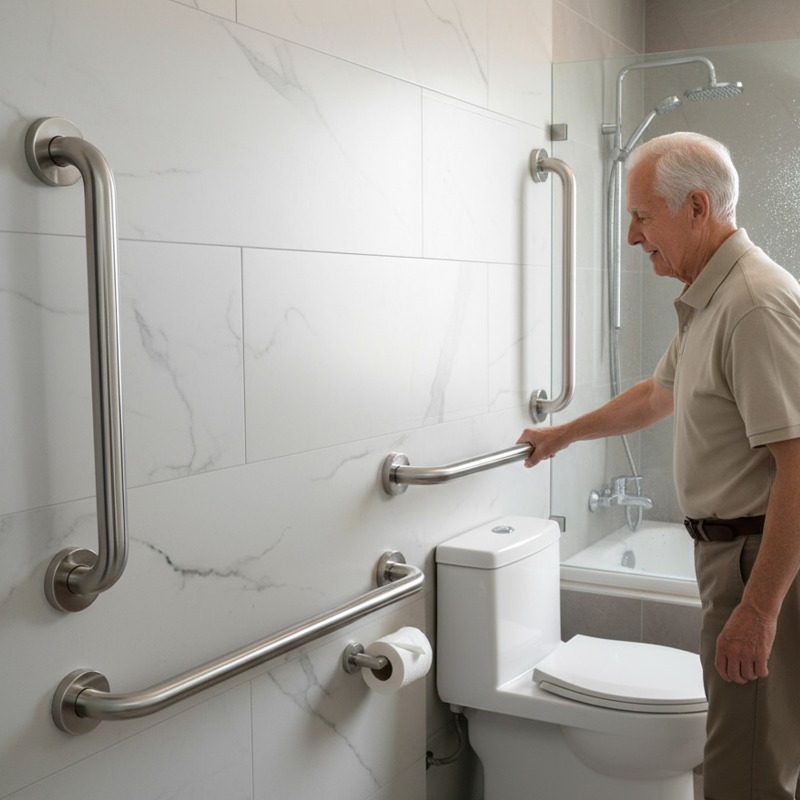 Multiple Sizes Stainless Steel - Home Bathroom Grab Bar avaliação e preço