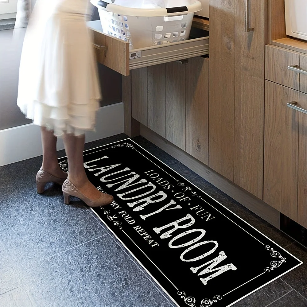 Laundry Room Rug Runner Non Sl - Home Bathroom Gadgets avaliação e preço