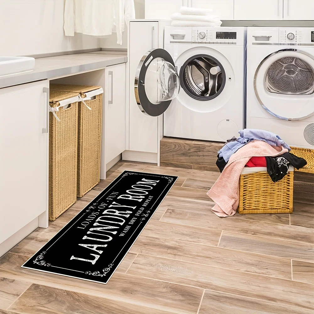 Laundry Room Rug Runner Non Sl - Home Bathroom Gadgets avaliação e preço