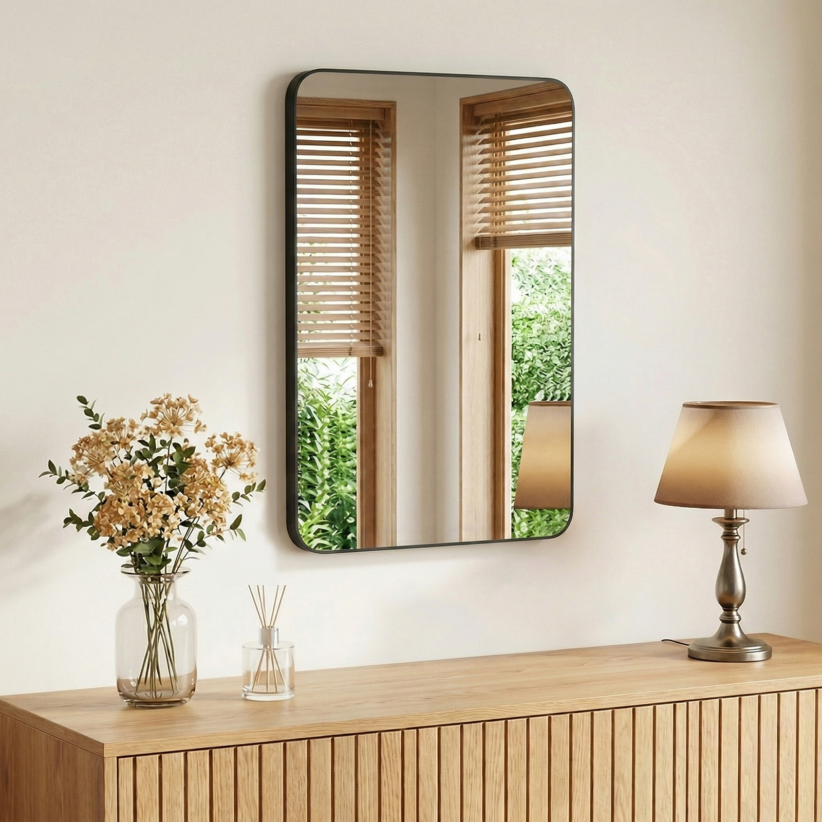 JHK Rounded Rectangle Wall Mir - Home Bathroom Glass avaliação e preço