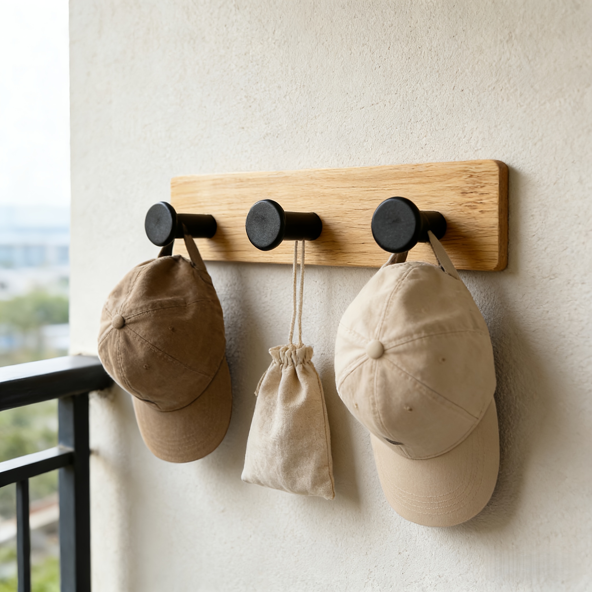 1Pc Bamboo Wood Hook Wall Clot - Home Bathroom Gadgets avaliação e preço