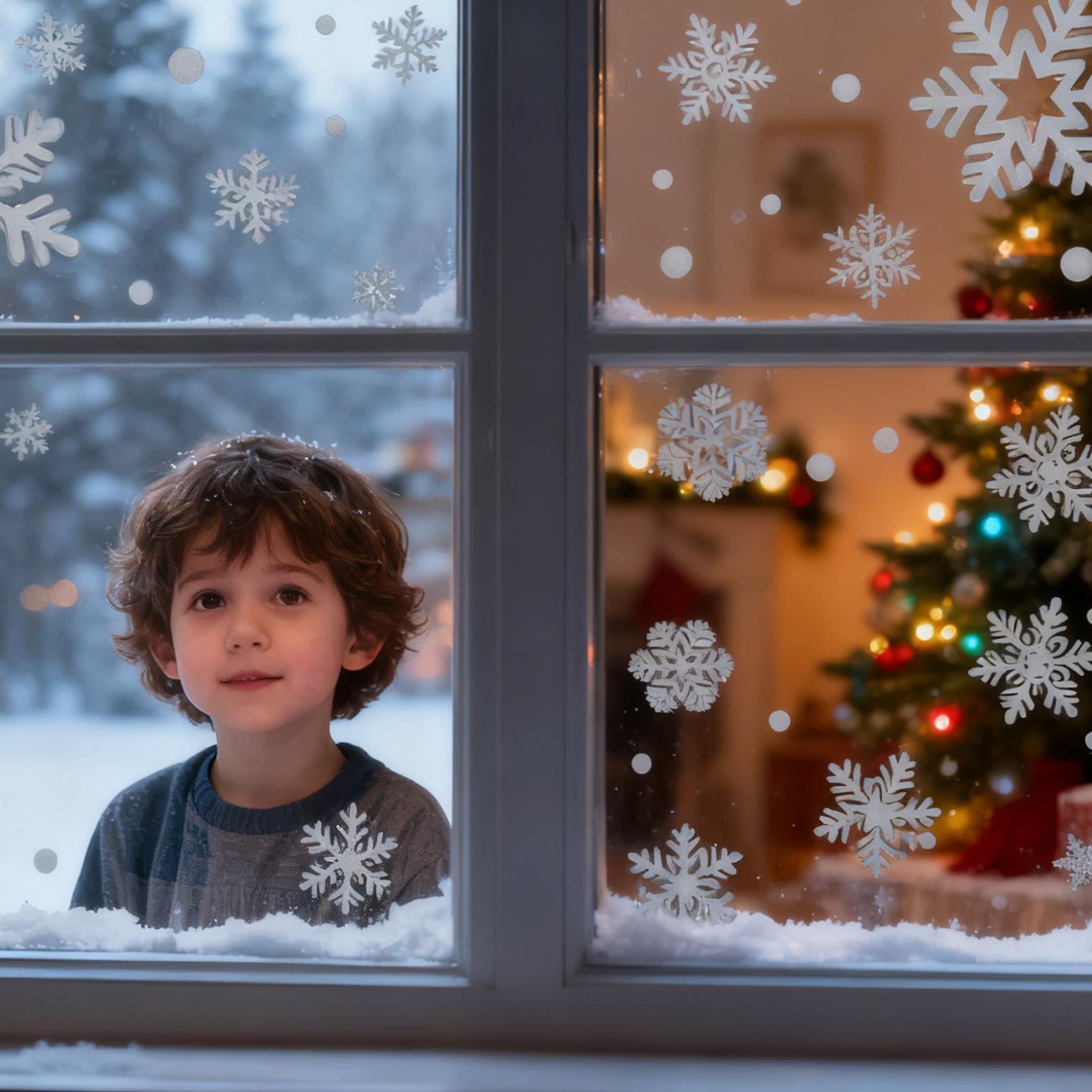 Holiday Window Clings Static R - Home Bathroom Glass avaliação e preço