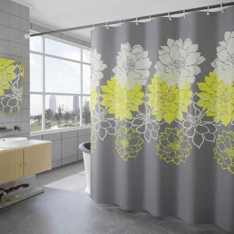 Polyster Peony Pattern Shower  - Home Bathroom Gadgets avaliação e preço