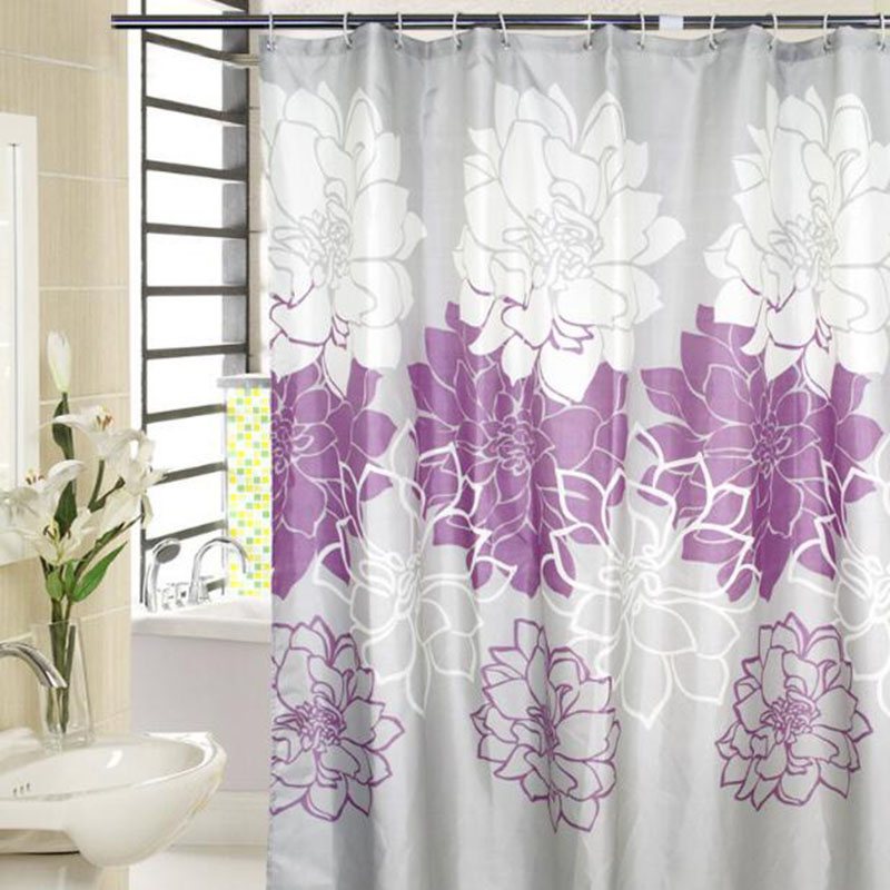Polyster Peony Pattern Shower  - Home Bathroom Gadgets avaliação e preço