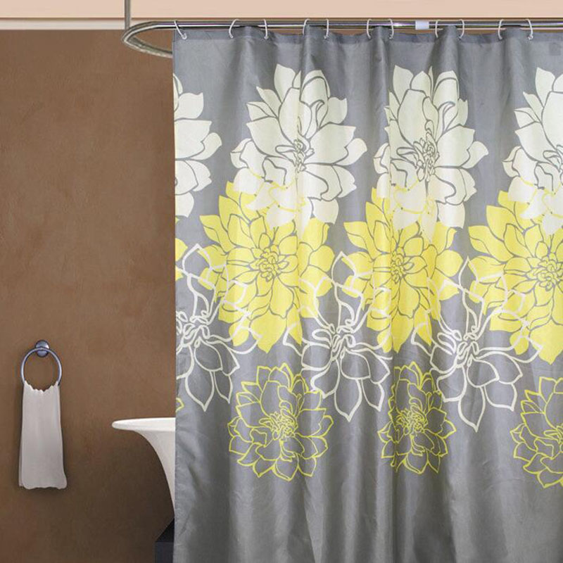 Polyster Peony Pattern Shower  - Home Bathroom Gadgets avaliação e preço