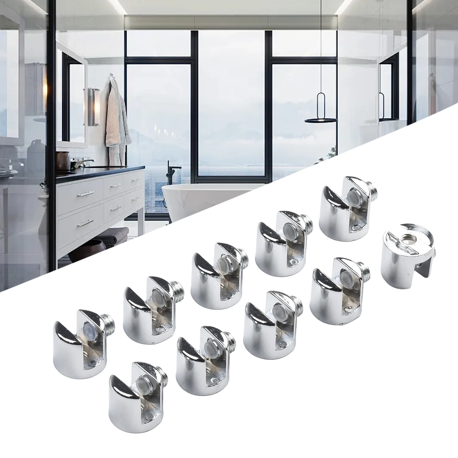 Clips Glass Bracket Clamp Shel - Home Bathroom Glass avaliação e preço