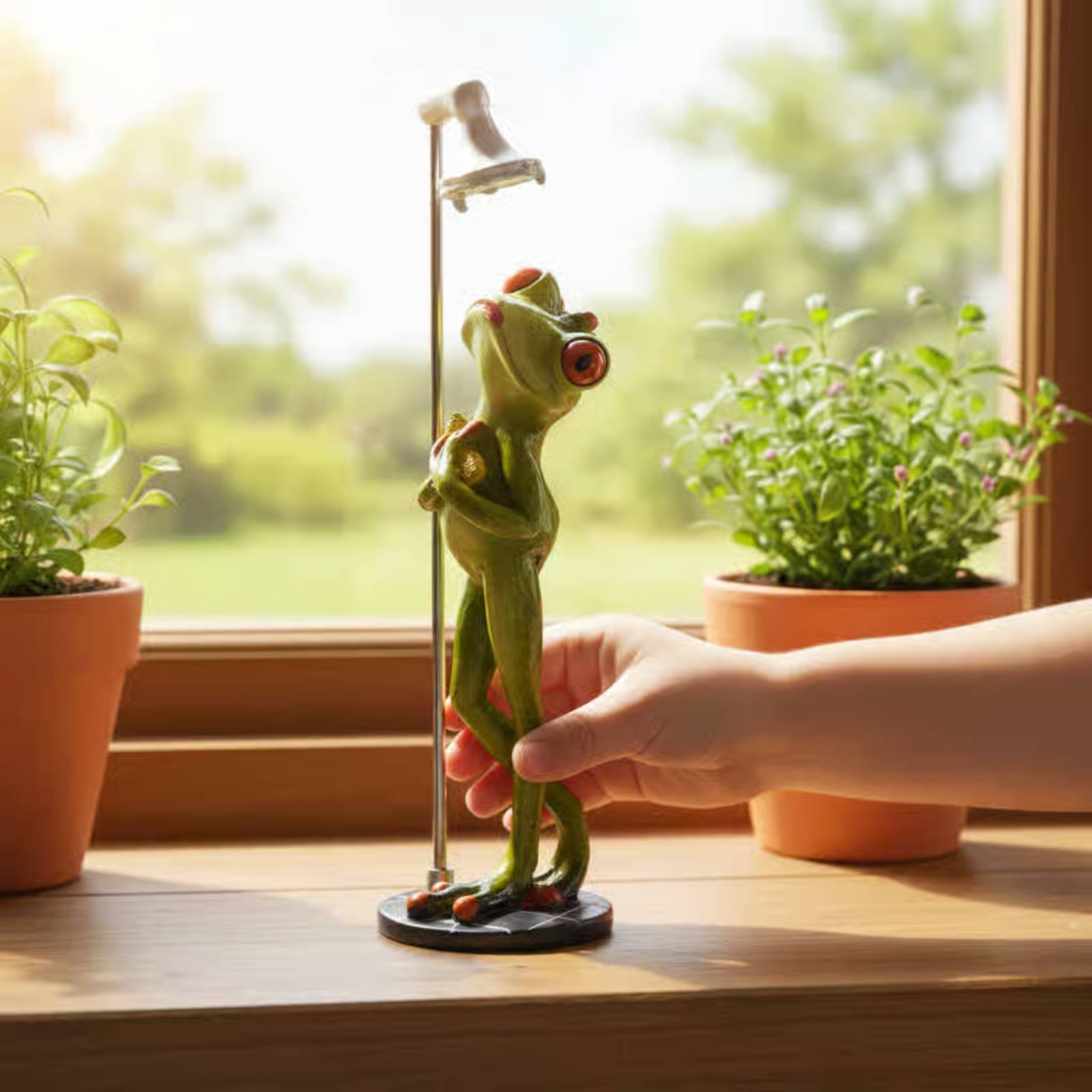 Showering Frog Figurine Novelt - Home Bathroom Shower avaliação e preço