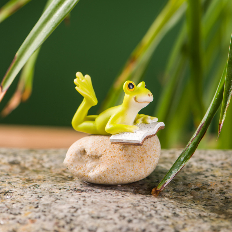 Resin Funny Frog Figurines For - Home Bathroom Gadgets avaliação e preço