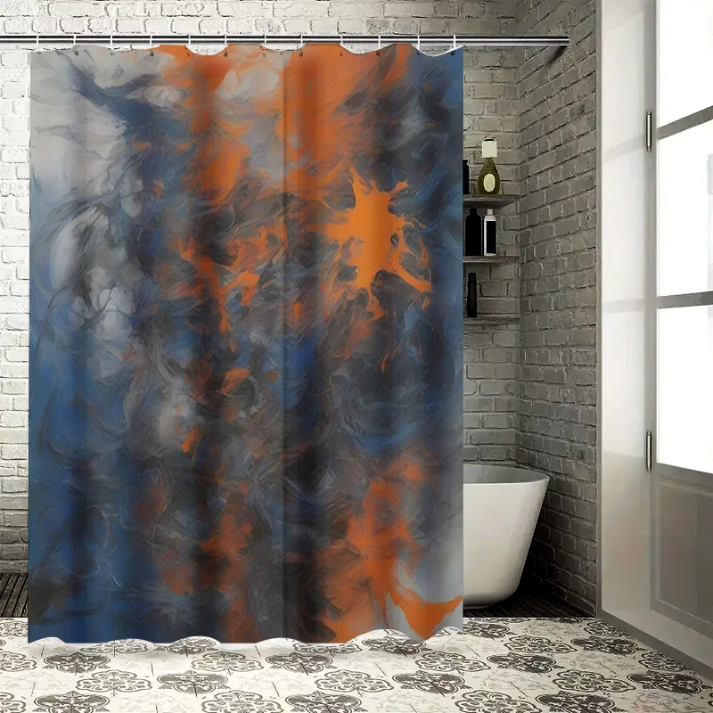 Luxury Blue Orange Watercolor  - Home Decor Bathroom Ideas avaliação e preço