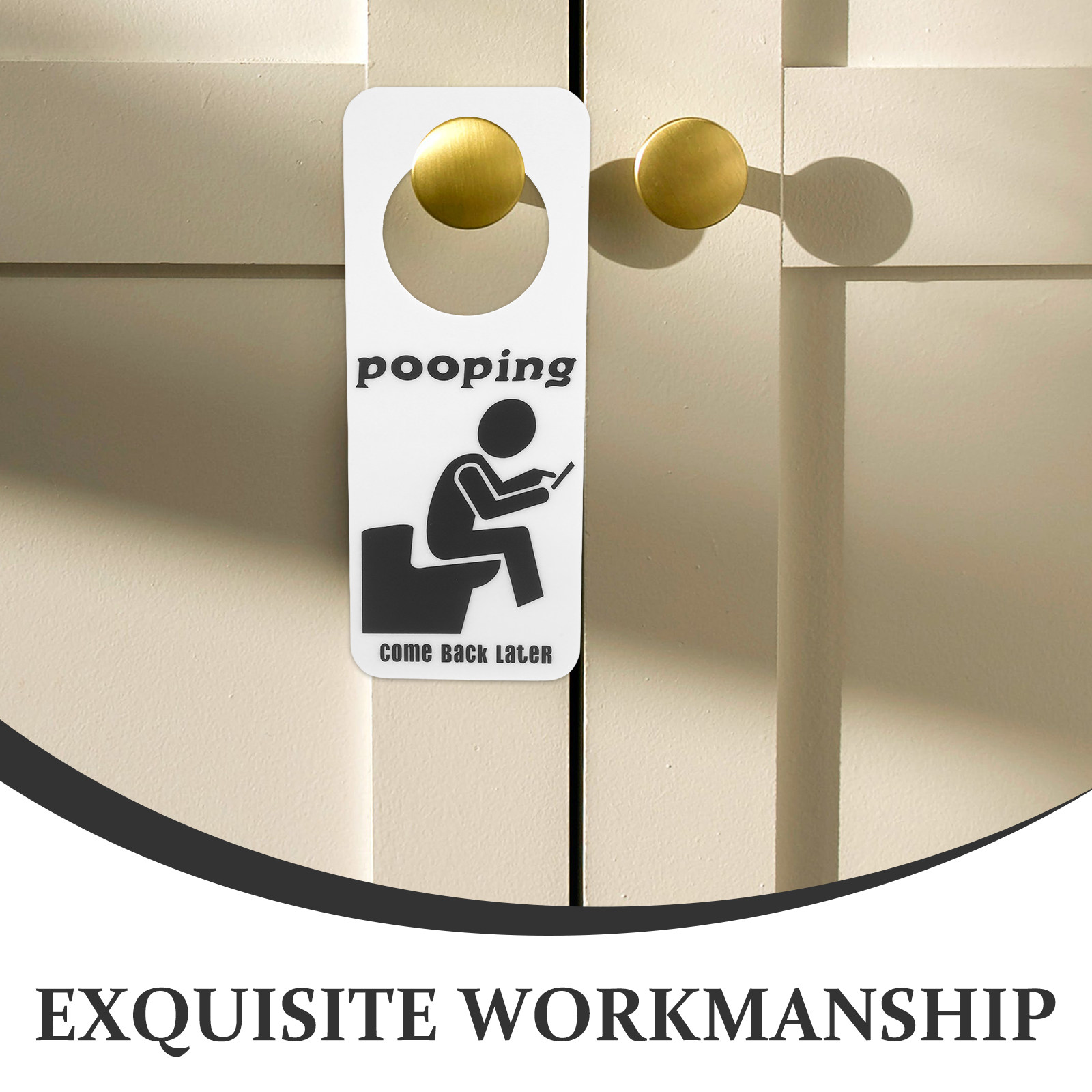 Bathroom Door Sign Funny Occup - Home Bathroom Occupied Sign avaliação e preço