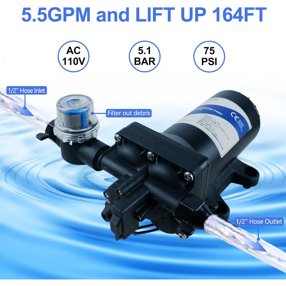 US Shipping 110V AC Water Pres - Home Bathroom Pressure Pump avaliação e preço