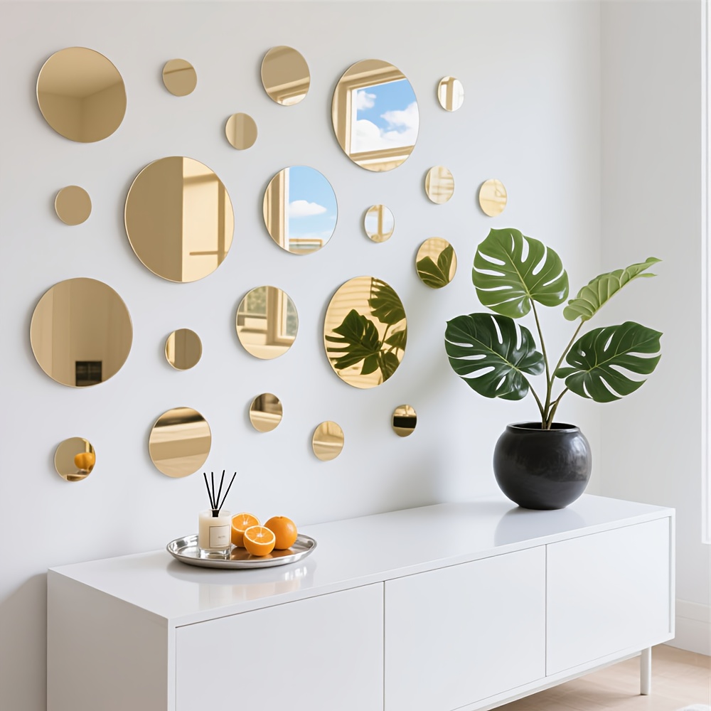 20CM Circular Acrylic Mirror W - Home Goods Bathroom Mirrors avaliação e preço
