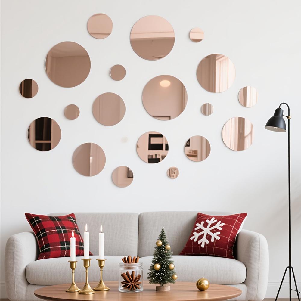 20CM Circular Acrylic Mirror W - Home Goods Bathroom Mirrors avaliação e preço