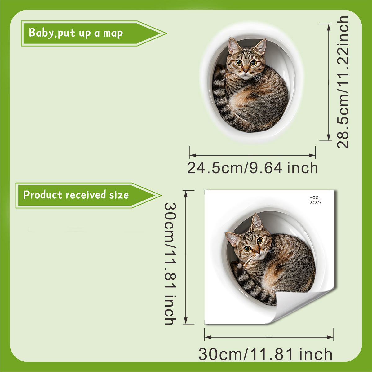 3D Funny Cat Toilet Sticker Ba - Home Bathroom Gadgets avaliação e preço