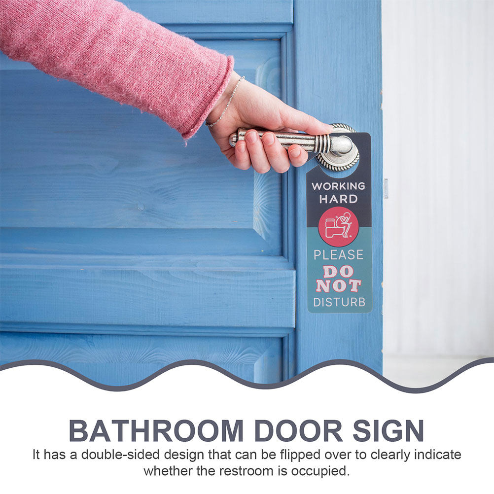 2Pcs Double Side Door Hanging  - Home Bathroom Occupied Sign avaliação e preço