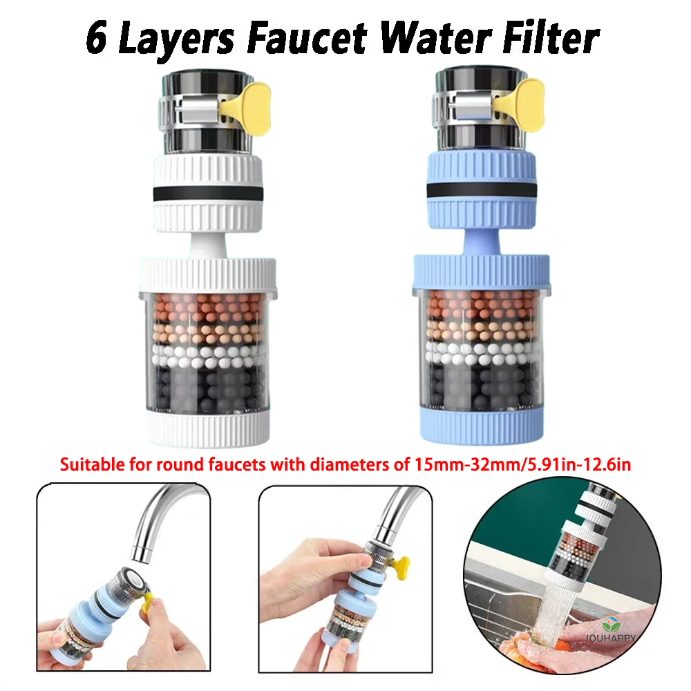 6 Layers Faucet Water Filter U - Home Bathroom Shower avaliação e preço